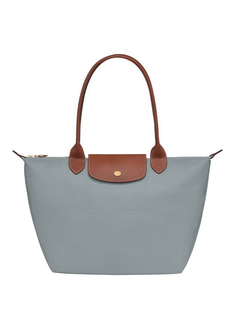 Longchamp Le Pliage Large Shoulder Straps women's Classic Fashion Versatile Large Makeup Bag, Handbag, Shoulder Bag Large Steel Gray - Image 5